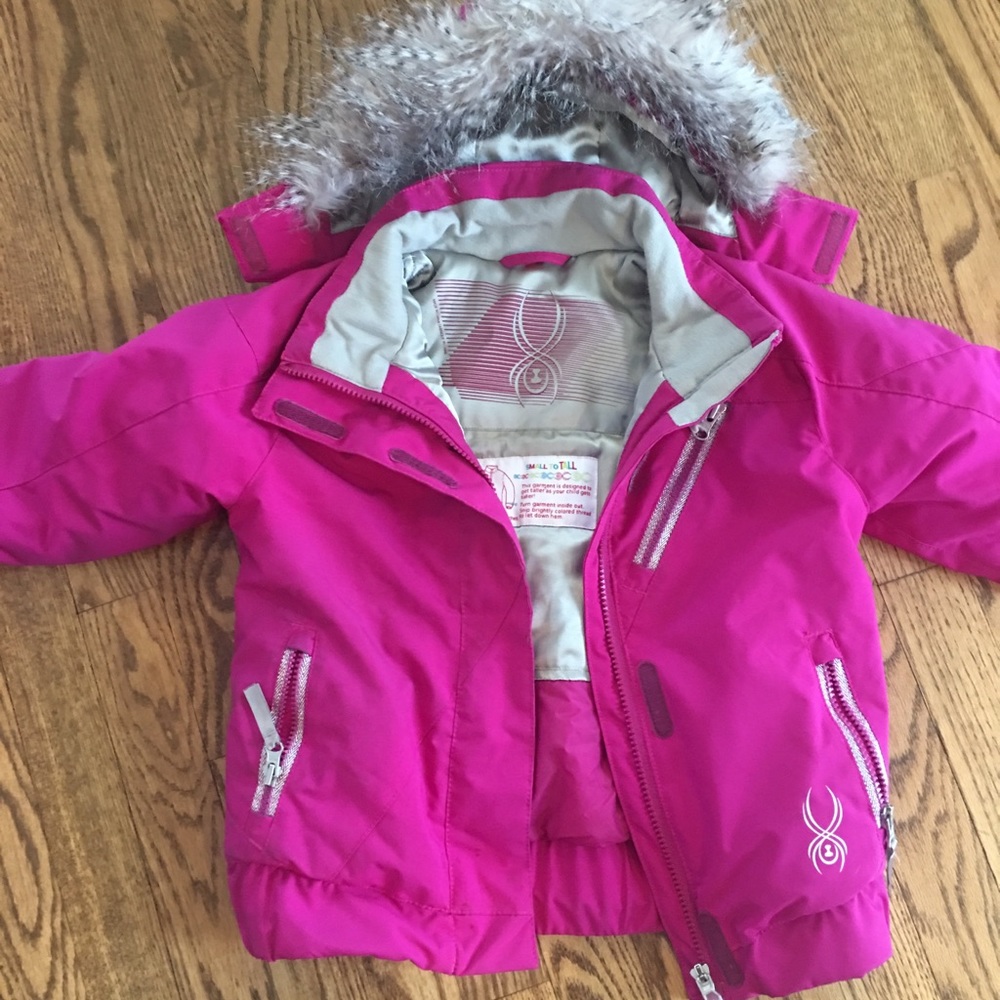 Girls spider snow suit set